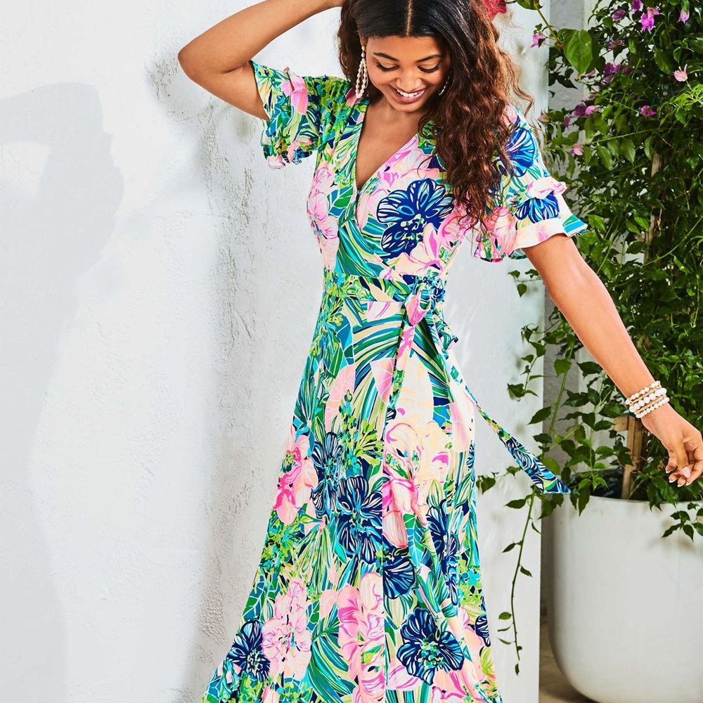 Lilly Pulitzer Emmerson Flounce Maxi Size S
